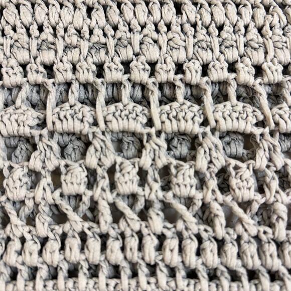 Theory Amena Arabis Tint Chunky Open Knit Crochet Pullover Sweater Womens Medium - Picture 6 of 13